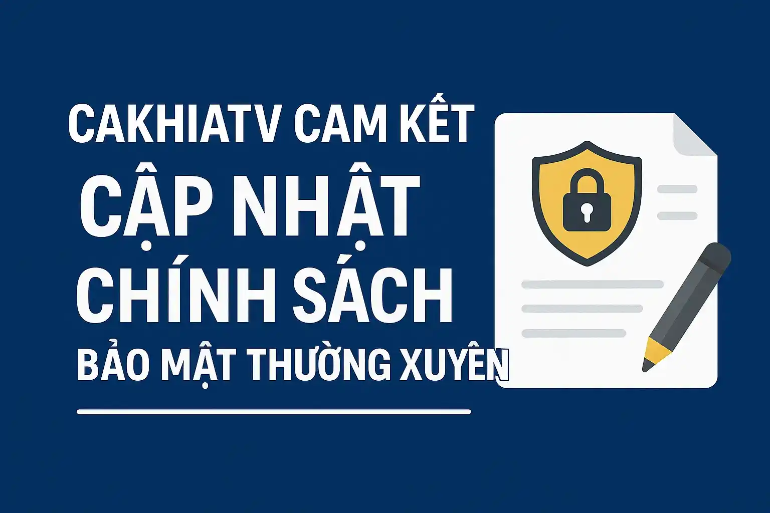 CakhiaTV cam kết cập nhật chính sách bảo mật thường xuyên