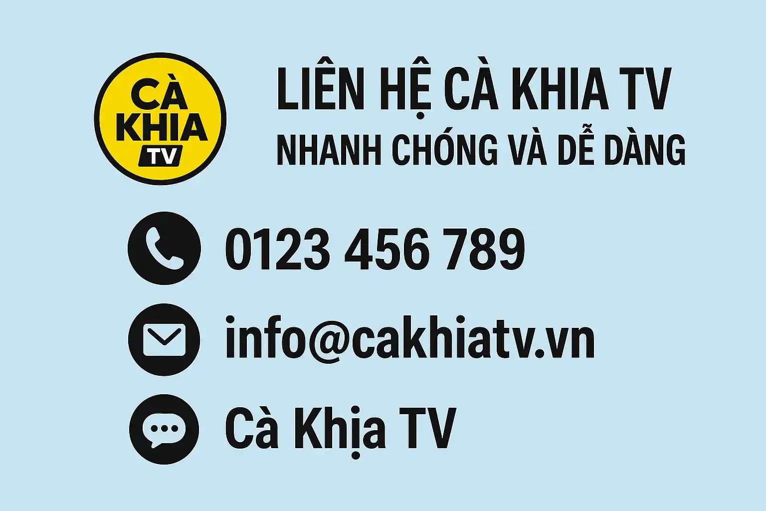 Liên hệ Cà Khịa TV nhanh chóng và dễ dàng.